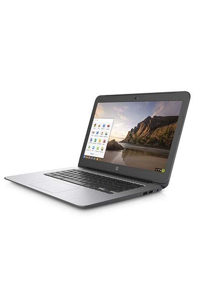 HP جهاز Chromebook G4 2015 مستعمل، مقاس 14 بوصة، معالج Intel Celeron من الجيل الثاني، سعة 4 جيجابايت، وذاكرة وصول عشوائي (RAM) سعة 16 جيجابايت، وبطاقة رسومات Intel HD، باللون الرمادي
