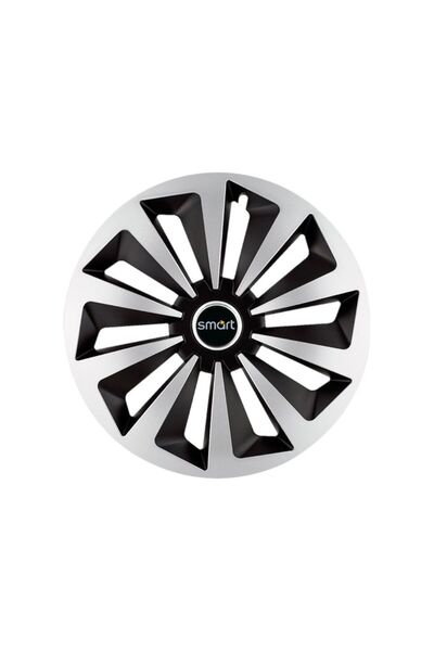 Autohelix MSA Set de 4 capace de jantă Fox Gri-Negru R16 pentru gama de mașin...