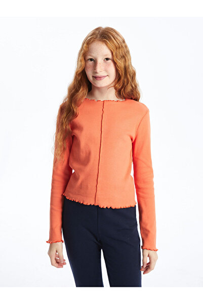 LC Waikiki Lcw Kids Orange Crew Neck Girl's T-Shirt