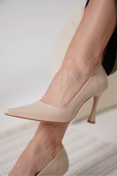 Zerenyus Blade Premium Nude Patent Leather Women's Stiletto