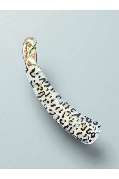 MUTENA Leopard Banana Buckle Women's Buckle - Vintage Leopard Banana Women's Bun Buckle