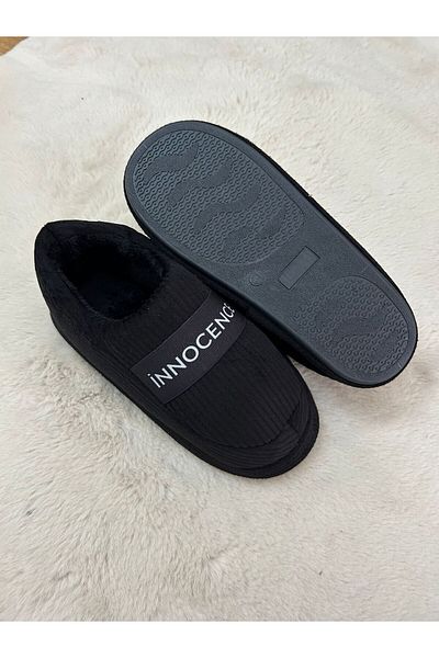 redtan Innocence |   Black Women's Home Shoes |   Orthopedic |   Soft Soled |   Fur Inside |   Dowry