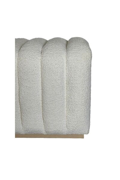 Danube Home Brita Bed Bench - Off White/Beige Ottoman Seating, Stylish Wood & Fabric Furniture, 2-Year Warranty