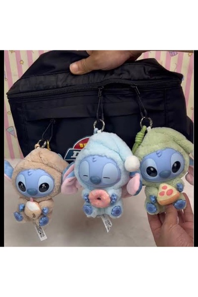 happystoretr Happystore la bubu stitch peluş anahtarlık peluş sürpriz paket vinil oyuncak anahtarlık