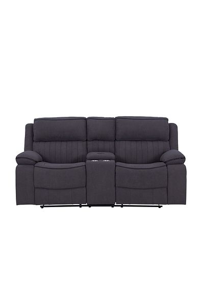 Danube Home Illumi 2 Seater Motion Recliner - Smoke Grey L194xW100xH101cm