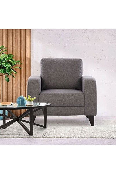 Danube Home London 1 Seater Fabric Sofa - Ash Grey L89.5xW93.5xH95cm