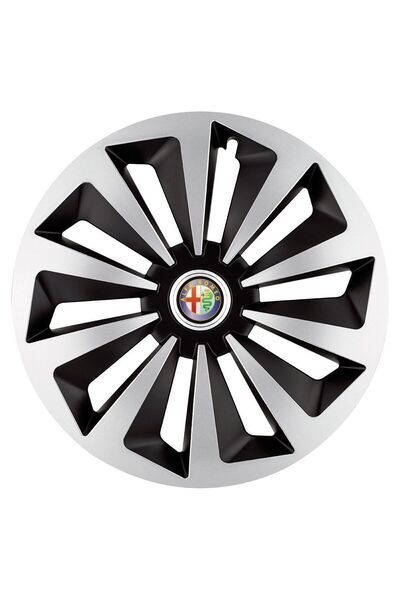 Autohelix MSA Set de 4 capace jante Fox Gri-Negru R17 pentru gama de mașini A...