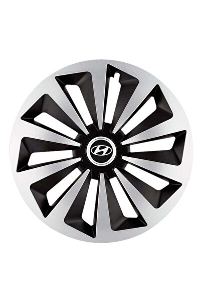 Autohelix MSA Set de 4 capace de jantă Fox Gri-Negru R16 pentru gama auto Hyu...