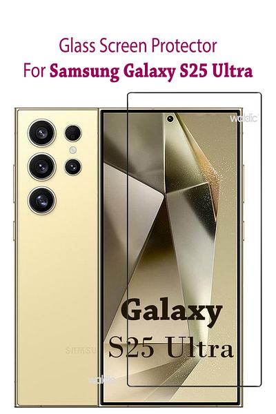 Generic Samsung Galaxy S25 Ultra for Tempered Glass Screen Protector - Black