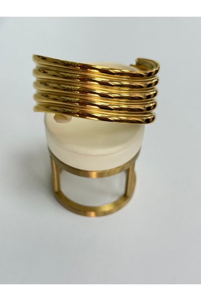 VLDORO D'Oro Wavy Design Steel Bracelet