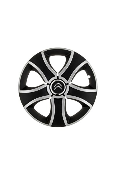 Autohelix MSA Set de 4 capace de jantă Bis Gri-Negru R16 pentru gama auto Cit...