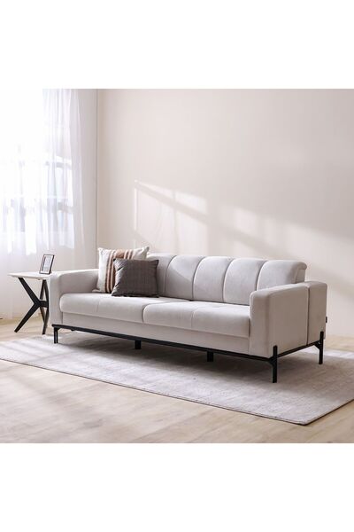 Danube Home Form 3 Seater Fabric Sofa L212xW95xH80cm