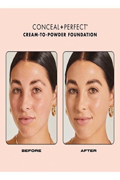 MILANI Conceal + Perfect Smooth Finish Cream‑to‑Powder Foundation 270 Tan Full Coverage, Lightweight