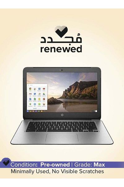 HP Pre-Owned Chromebook 2017 14-inch Intel Celeron 2 GB 16 GB Intel HD Graphics Gray