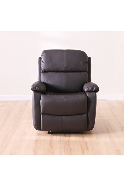 Danube Home Gabriel 1 Seater Leather Manual Recliner - Taupe