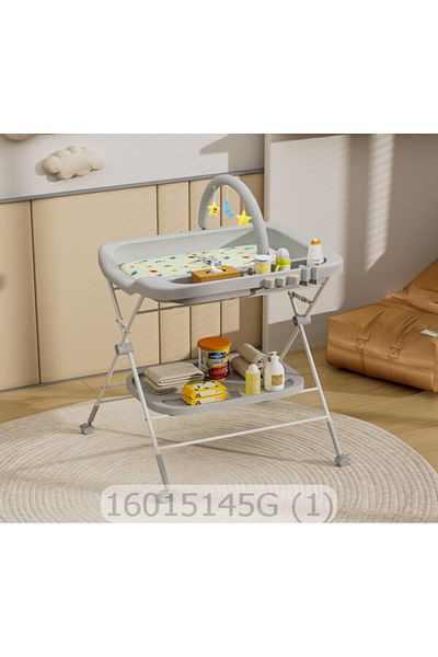 Mini Baby طاولة تغيير و تنظيم اغراض الاطفال مع حوض استحمام قابلة للطي