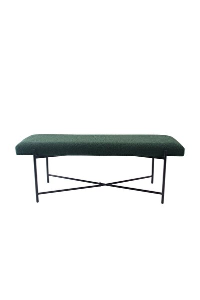 Danube Home Green Upholstered Arm Bed Bench Ottoman - 122x42x45 cm - Stylish Seating with 2-Year Warranty