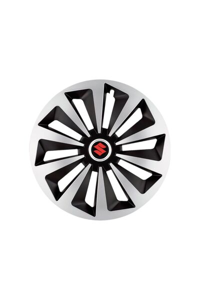 Autohelix MSA Set de 4 capace jante Fox Gri-Negru R16 pentru gama Suzuki