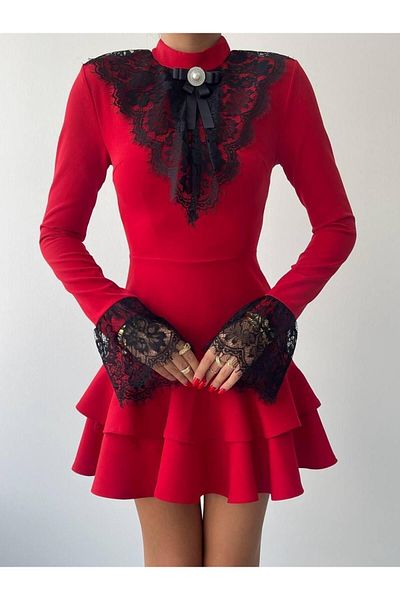 Feminine Touch Rochie mini din dantela Danya