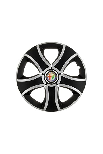 Autohelix MSA Set de 4 capace de jantă Bis Gri-Negru R16 pentru gama de mașin...