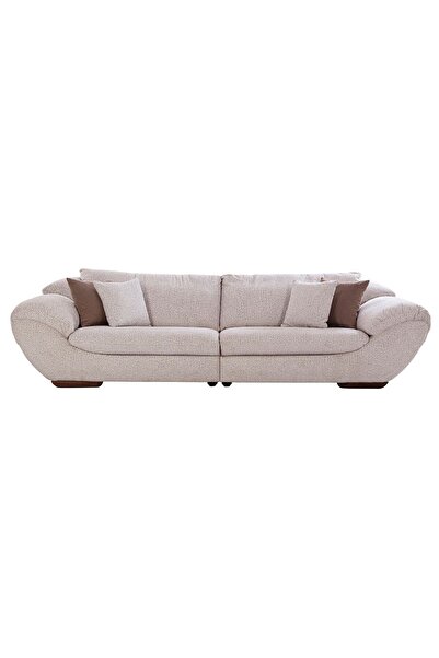 Danube Home Ashlan 4 Seater Fabric Sofa - Spring Grey L315xW105xH86cm