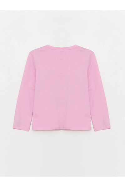 LC Waikiki Tricou pentru fete cu mânecă lungă imprimat cu gâtul turn