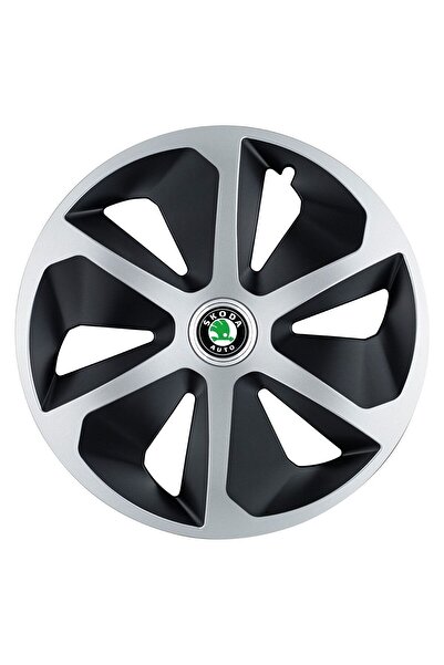 Autohelix MSA Set de 4 capace de jantă Roco Gri-Negru R17 pentru gama auto Skoda