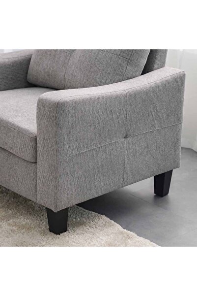 Danube Home Supreme 1 Seater Fabric Sofa - Grey L91xW80xH88cm