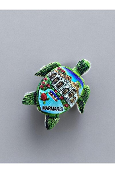 Mundy MARMARİS Temalı Kabartmalı Polyester Magnet 6cm x 7 cm