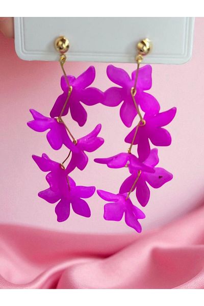 MUTENA Floral Colorful Dangle Flower Earrings - Dangle Flower Earrings