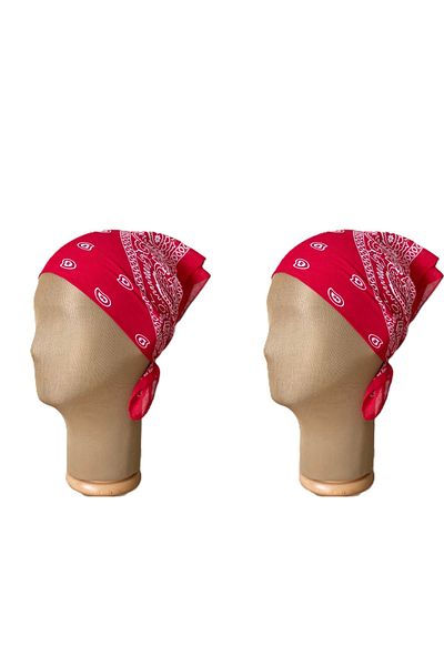 Rupen Kraft 100% Cotton Classic Pattern Unisex 2-Piece Bandana Set Colorful Bandana Ethnic Patterned a Quality Bandana