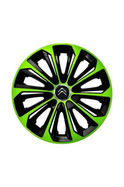 Autohelix MSA Set de 4 capace de jantă R15 verzi extra rezistente pentru gama...