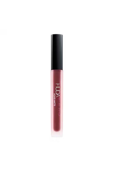 Huda Beauty أحمر شفاه سائل غير لامع ينعم الشفاه ويحافظ على تصبغ اللون بشكل مكثف - مشهور