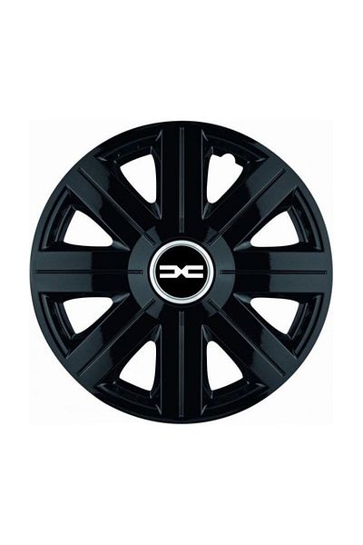 Autohelix MSA Set de 4 capace de jantă Autohelix MSA® compatibile cu jante de 15 inch, pentru Dacia Nou model Cosmos Black