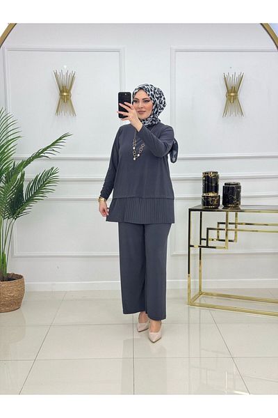 VALENS BOUTİQUE Γυναικείο Σετ Παντελόνι Hijab Σετ 2 τεμαχίων τουνίκ & παντελόνι