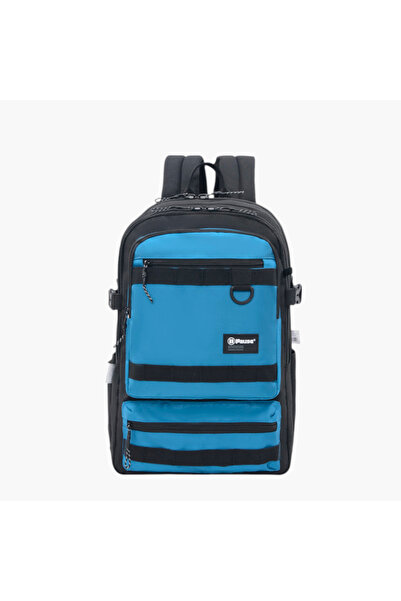 Pause Colourblock School Backpack with Adjustable Shoulder Straps - 12x21 cms