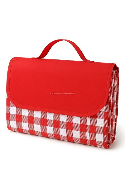 Busstier Katlanabilir Su Geçirmez Kareli 205×160 cm Büyük Piknik Örtüsü Kamp ...