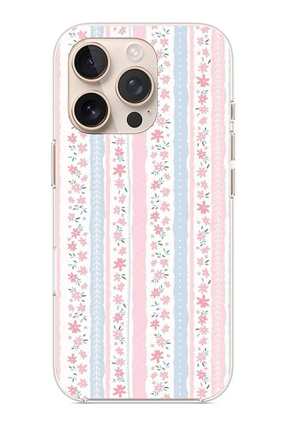 TechTree حافظة سيليكون شفافة متوافقة مع iPhone 16 Pro Max باللونين الوردي والأزرق