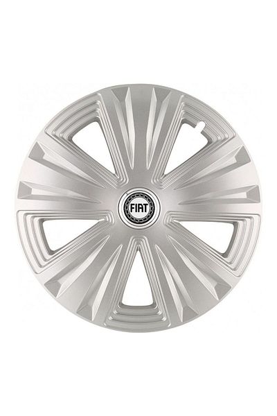 Autohelix MSA Set de 4 capace pentru roți, compatibile cu jante R14, pentru Fiat, model Glory, gri