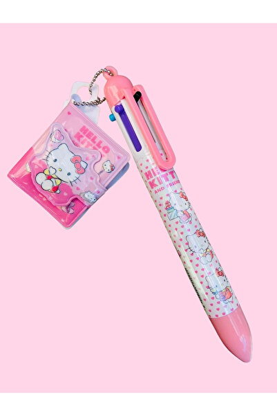 ÖZ OFİS Hello Kitty 6 Renkli Tükenmez Kalem Mini Defter Hediyeli