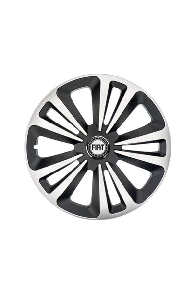 Autohelix MSA Set de 4 capace de jantă Terra Gri-Negru R14, pentru gama Fiat