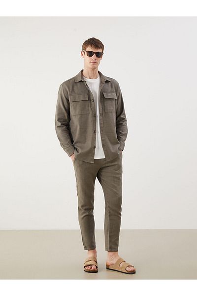 LC Waikiki Pantaloni pentru bărbați, cu aspect standard, cu aspect de in