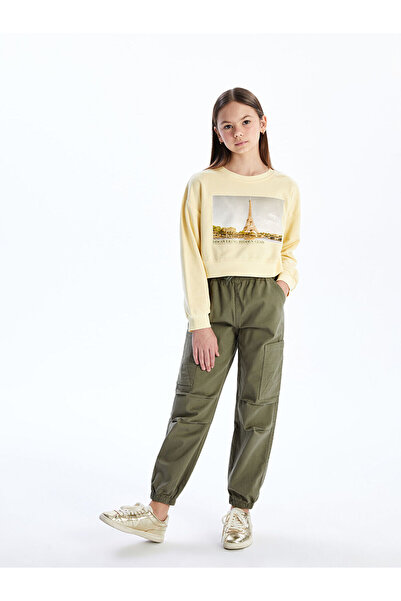 LC Waikiki Pantaloni jogger pentru fete Özmarka, sezon nou, cu talie elastică