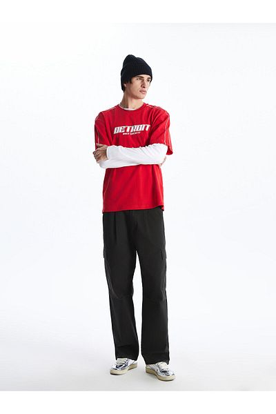 LC Waikiki Pantaloni cargo pentru bărbați din Gabardine, cu potrivire confortabilă