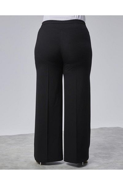 modamtn Poly Viscose Full Lycra Elastic Waist Oversize Trousers