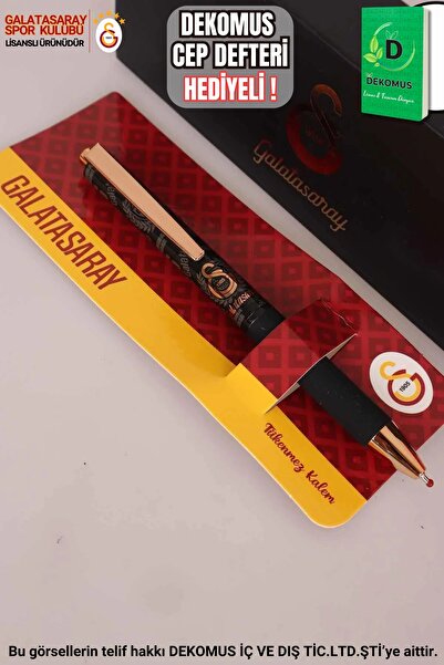 Galatasaray "DEKOMUS CEP DEFTERİ HEDİYELİ" LİSANSLI HYBRID INK MEKANİK TÜKENMEZ KALEM