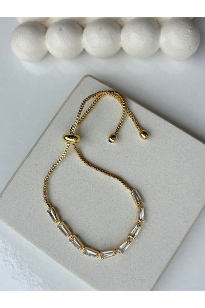 Ressia White Trapezoidal Stone Elevator Bracelet
