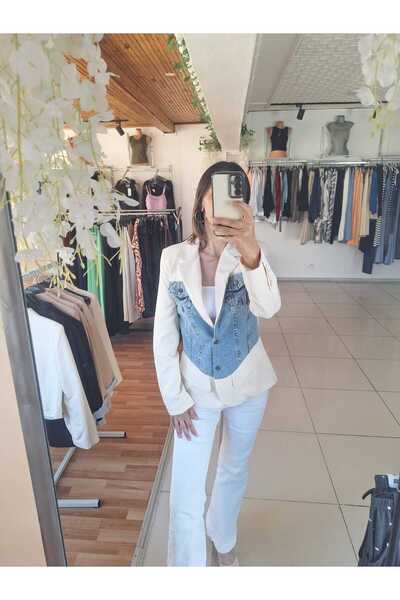 nil butik 48 Taş ve kot karışımı ceket