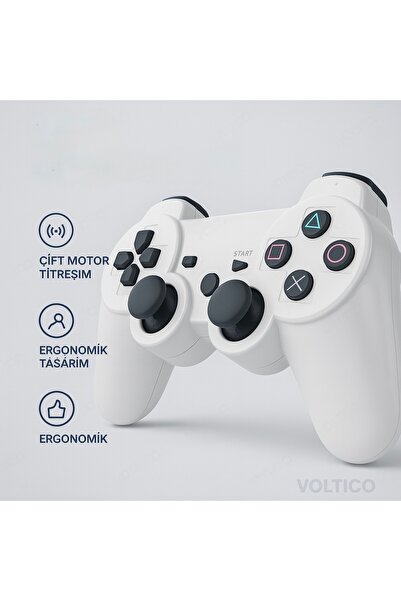 Voltico Ps3 Kablosuz Oyun Kolu Dualshock Wireless Joystick Controller Çift Ti...