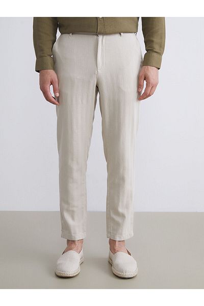 LC Waikiki Ανδρικό παντελόνι Slim Fit Line Blended